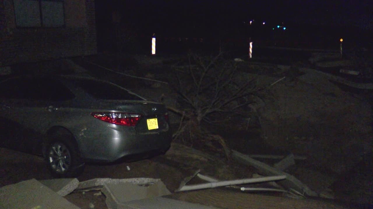 Driver who crashed into hydrant causes massive sinkhole in front of ...