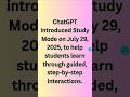 ChatGPT study mode new feature #chatgpt