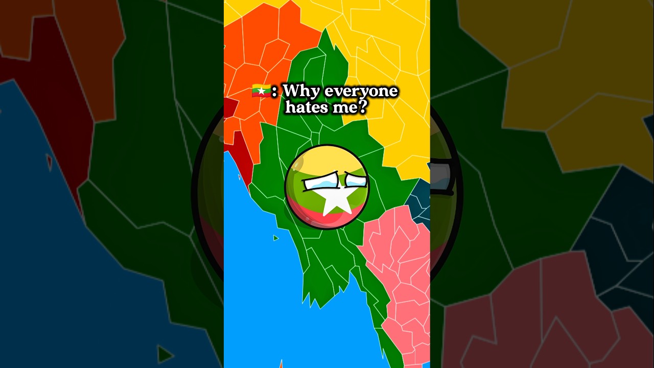 Myanmar's WORST enemies! 😱🇲🇲 #myanmar #countryballs