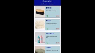 Styled Shopping Cart app