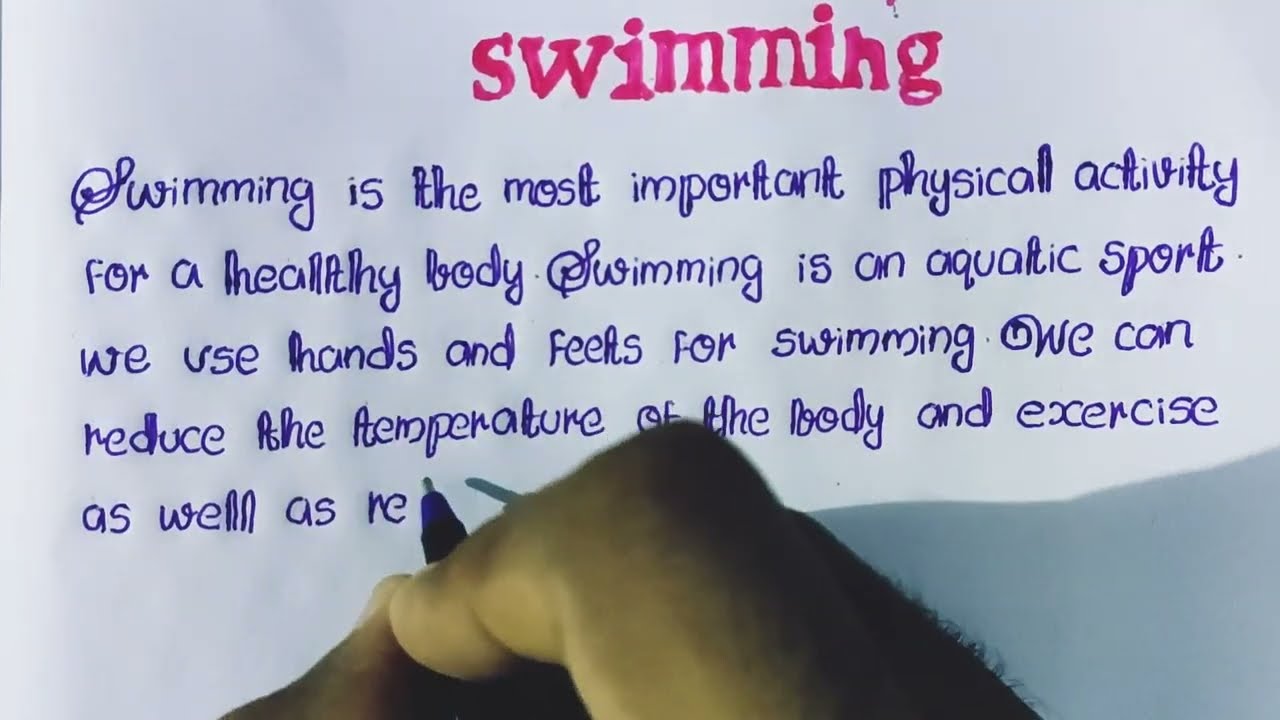 essay on swimming