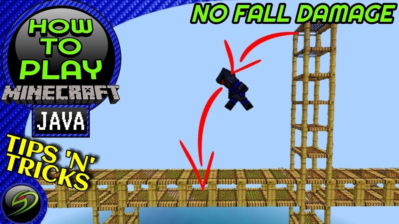 Minecraft Safe Fall How to Not Get Fall Damage with Scaffolding in Minecraft - YouTube