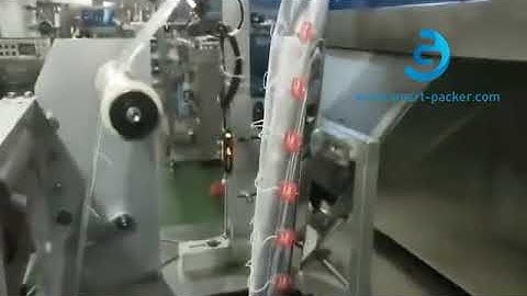 Tea bag with string film vertical bag form fill seal packaging machine testing video