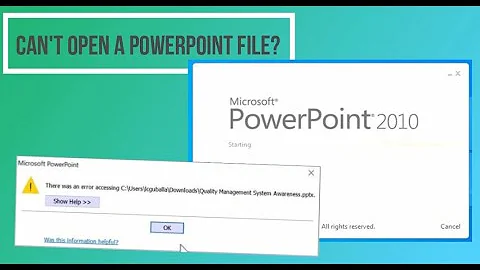 Can't open a Powerpoint file
