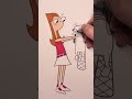 CANDACE AND PERRY THE PLATYPUS SPEED COLORING!🦆 #shorts #phineasandferb