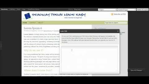 Easy CSS Coding with Headway WordPress Theme Live CSS Editor Box