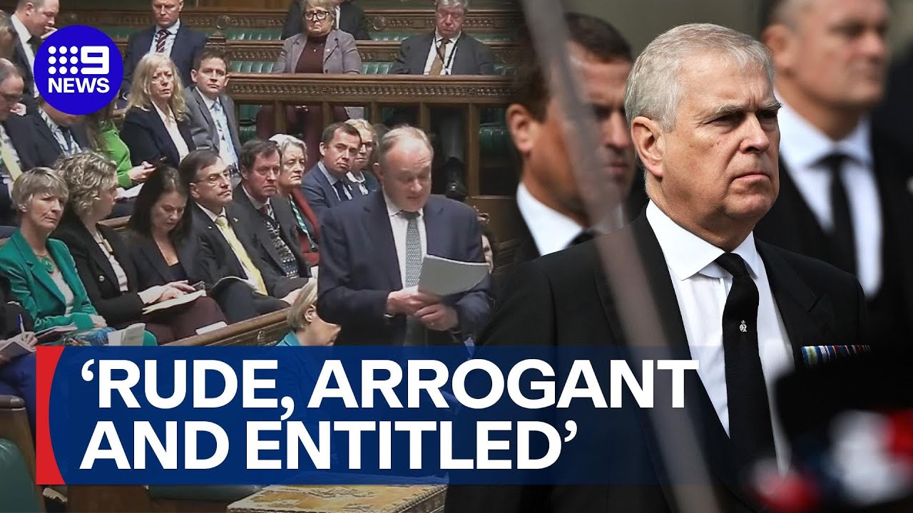 Andrew described as ‘rude, arrogant and entitled’ in British Parliament | 9 News Australia