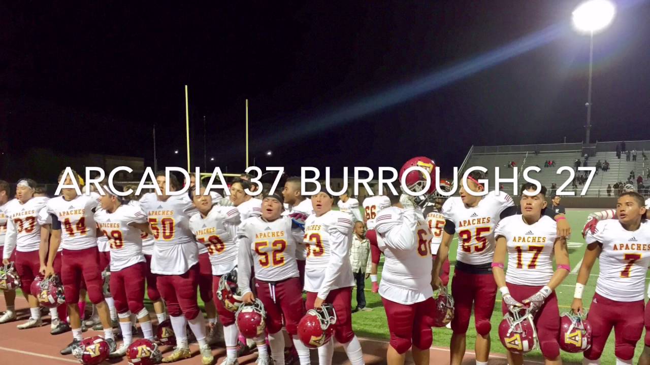 Arcadia High Football at Burroughs 10/7/16 YouTube