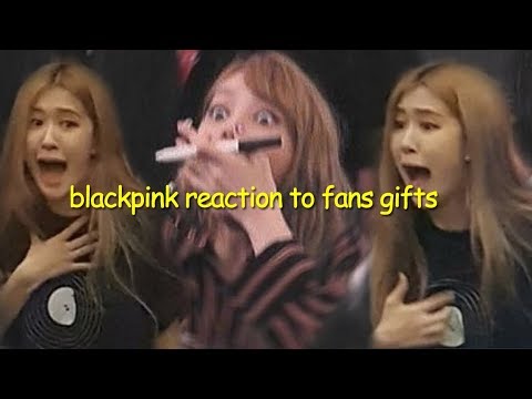 blackpink cute reaction to blink&#;s gifts