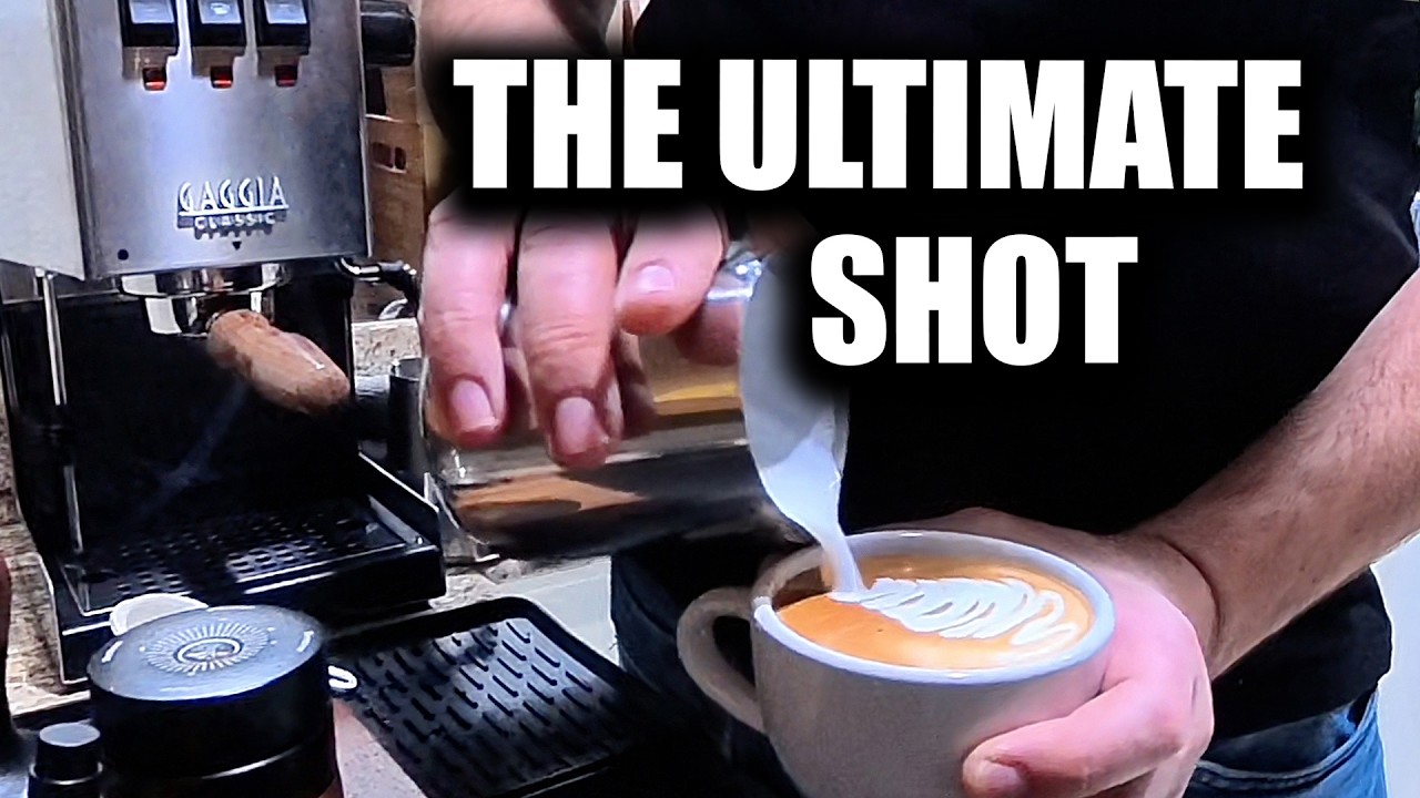 Making the Perfect Shot of Espresso and Latte art. Home Barista workflow