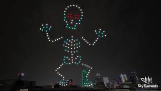 Halloween Drone Light Show - 150 Drones - Sky Elements