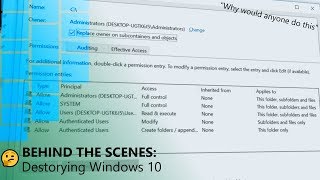 [Behind the Scenes] Destroying Windows 10