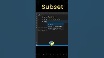 Checking a Set is Subset of Another Set or not in Python | #python #shorts
