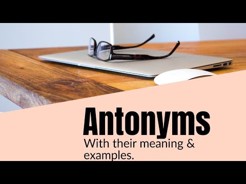 what is the meaning of antonym