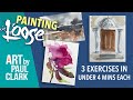 3 loose watercolour painting exercises  all in under 4 minutes