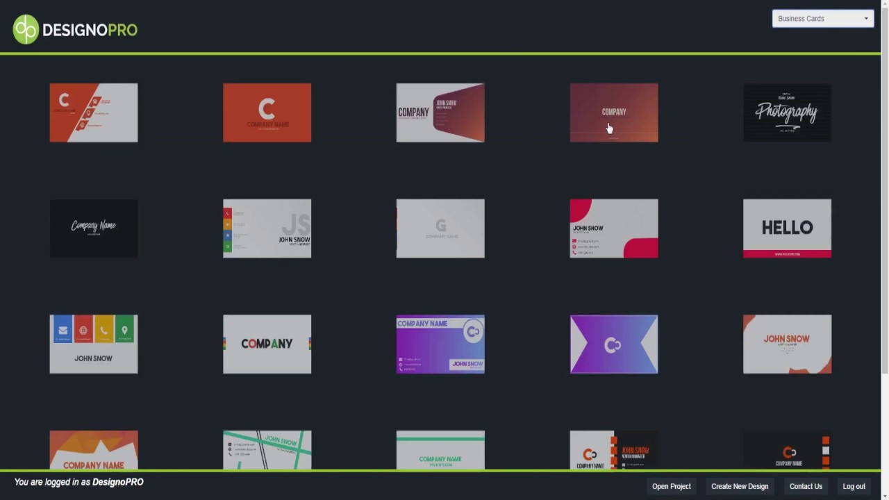 How To Create Business Cards With Designo Pro