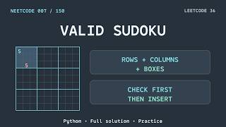 NC007 — Valid Sudoku | NeetCode 150