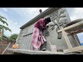 Excellent Flower Design!-Wall techniques of design flower design making-Using by sand and cement