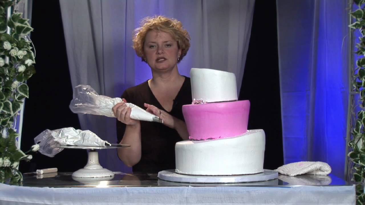 Three-Tier Whimsical Wedding Cake Design : Wedding Cake: Hide Seams Between Tiers 1