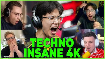 TECHNO4K INSANE QUAD KILL vs G2 | THE MONGOLZ - STREAMERS REACT