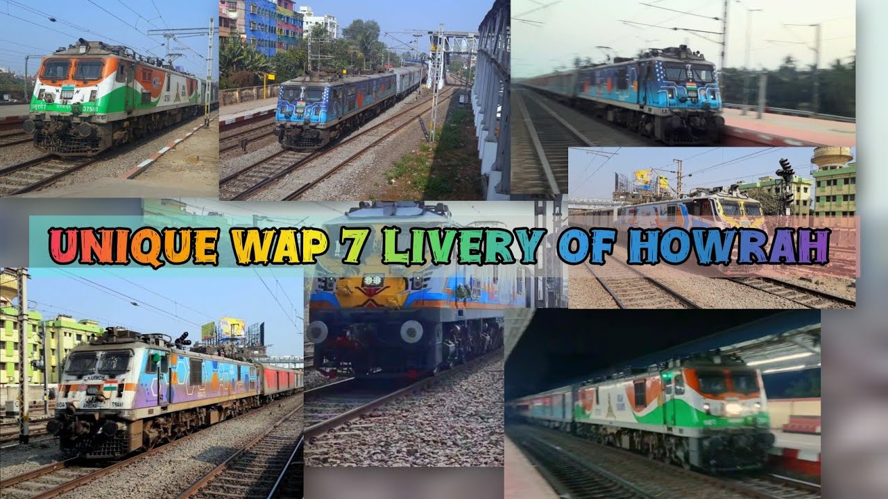 Unique WAP 7 livery of Howrah #indianrailways 