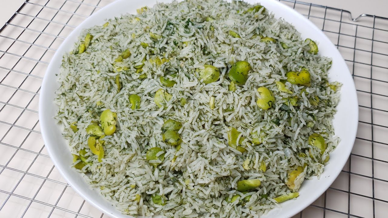 رز باقلاء بالشبند عراقي بطعم رهيب وطريقة سهلة..طريقتي بطبخ الرز النثري ! Irai rice with beans & dill