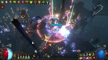 Path of Exile scion spark stack aura ( 15 auras + 2 herald) map showcase