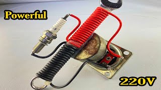 Awesome most powerful 220v free electricity energy from copper wire & speaker tools #technology