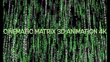 Royalty free cinematic matrix 3D animation footage 4K(Copyright free animation graphics background)