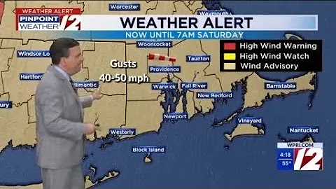WPRI 12 Weather Now 12/19/25 Windy Colder Tonight