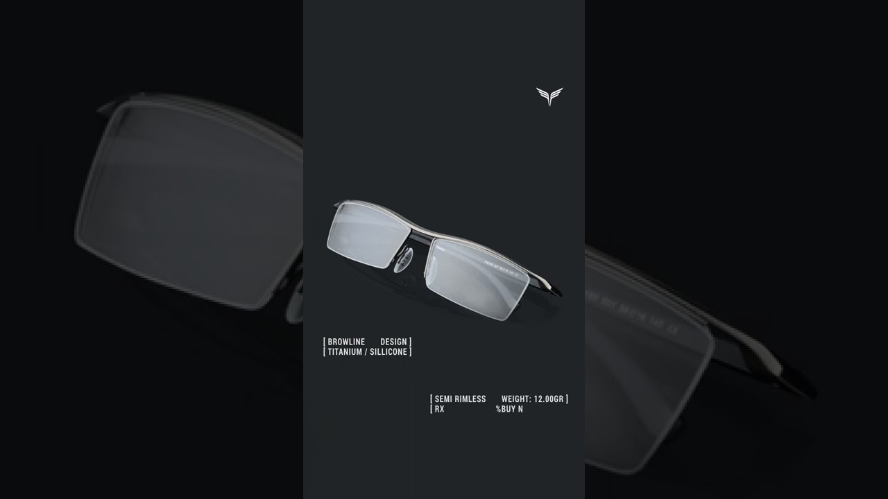 Extremely light and flexible hi-tech titanium eyeglass frame