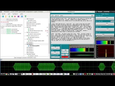 TWQRQ - a morse code software cw keyboard for LINUX -  by WAØEIR