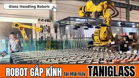 Robot gắp kính - Nâng hạ kính Fanuc tại Nhà máy kính Taniglass * Glass Handling Robot