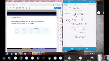 Management Science I (Chapter 5 for Transportation Problem & Transshipment Problem) by Dr Chandra