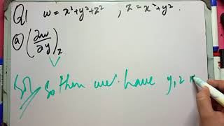 Ex#14.9 Ch#14 Question#1a \\Thomas calculus 11th Ed\\partial derivative with constrained variable