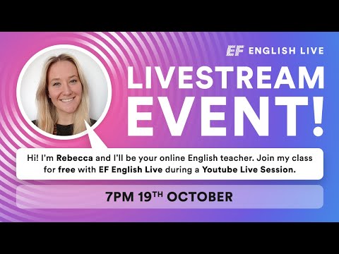 EF English Live Open Live Lesson with Rebecca | Telephone at work & Introductions ?