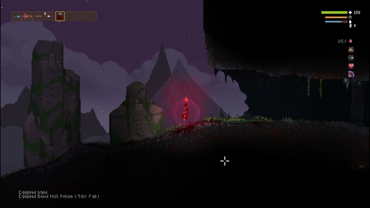 Blood mist in a bottle Noita YouTube