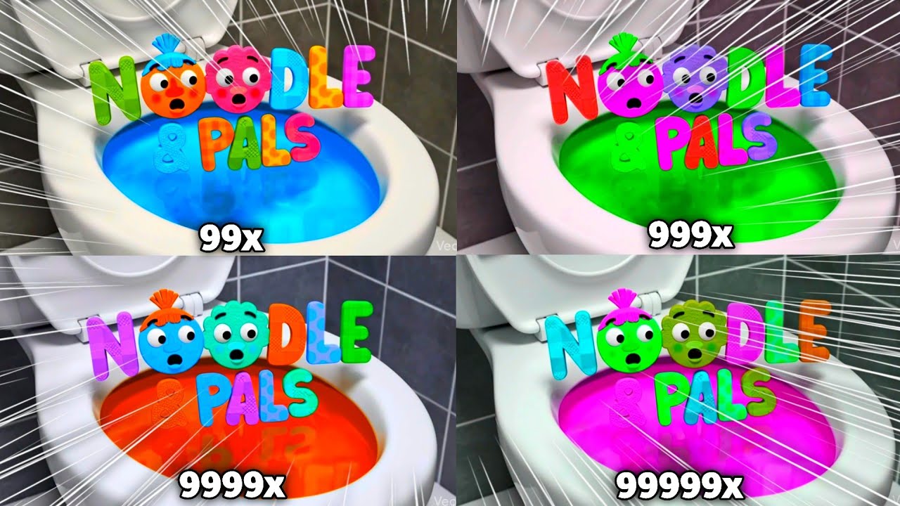 Вступление к Noodles And Pals: Прыжок в туалет, ускорение в 999999 раз. Эффекты Klasky Csupo.