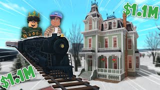 TOURING A BLOXBURG $1.1M POLAR EXPRESS AND VICTORIAN HOME... 10th ELF LOCATION