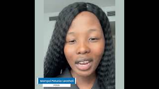 Student Testimonial - PGSA - Mampoi Petunia Lerotholi