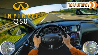 Infiniti Q50 2.2D (125kW) |100| 4K60 TEST DRIVE POV – Donuts?!, Acceleration & Emerg. Braking