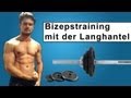 Bizepstraining mit der Langhantel - effektives Fitnesstraining