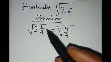 square root of mixed fraction