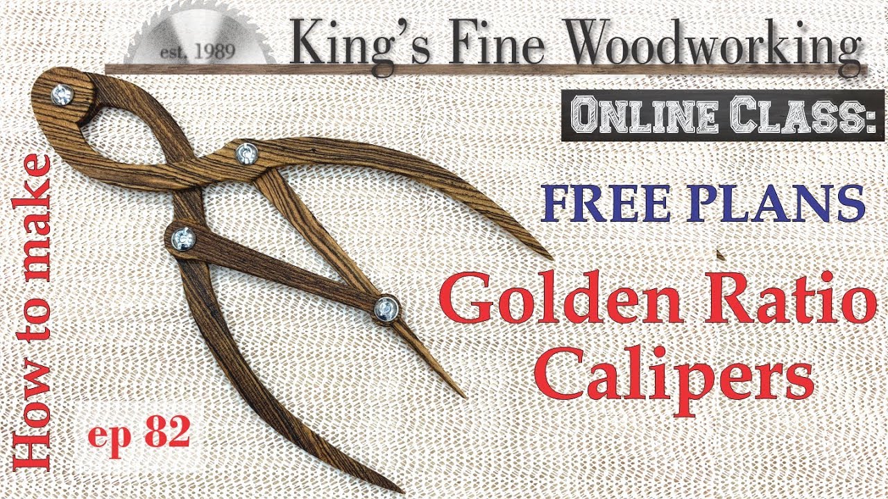 Fibonacci Gauge, Golden Ratio Design Tool, PHI Caliper--Triple Size--Cherry