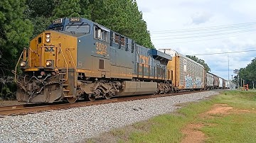 CSXT 3092 Leads CSX Train L644 At Clinton SC On The Monroe Subdivision 