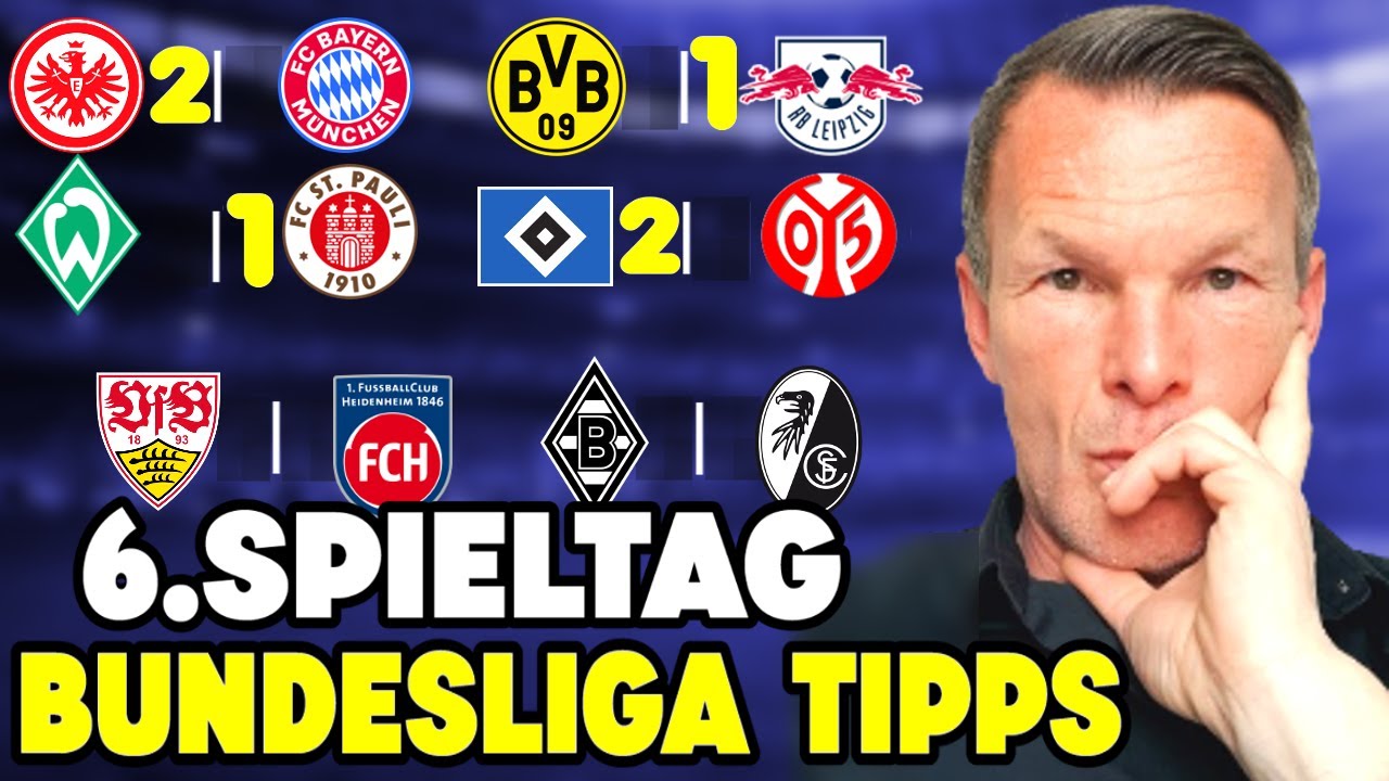 Bundesliga 6. Spieltag Tipps: Alle Spiele & Prognose | 2025/26