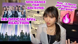 XG MUSIC VIDEOS: 'NEW DANCE', 'TGIF', 'GRL GVNG' | REACTION