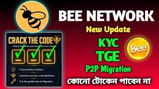 Bee Network Latest Update || Bee Network P2P Update || Bee Network Listing Date