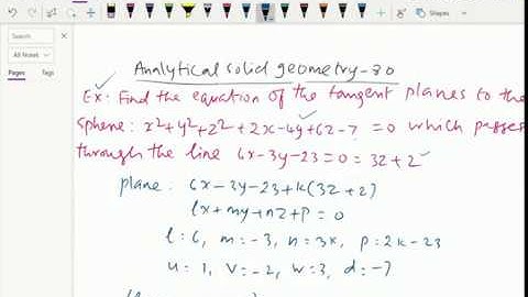 Analytical solid geometry : - ( Equation of tangent plane ; Solving problem ) - 80.