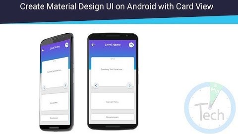 Create Material Desing UI on Android with Card View Sample of Play Quiz Game